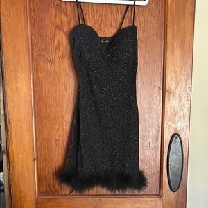 Short Multicolored Slip Dress with Sweetheart Neckline